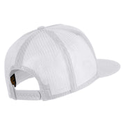 Take It Easy Graffiti Embroidered Mesh Snapback Cap - White OSFM