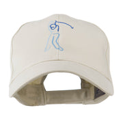 Male Golfer Outline Embroidered Cap