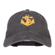 Anchor Logo Embroidered Washed Cap