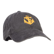 Anchor Logo Embroidered Washed Cap