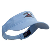 Guatemala Atitlan Volcano Embroidered Cotton Twill Washed Soft Visors - Lt-Blue OSFM