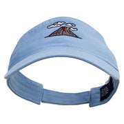 Guatemala Atitlan Volcano Embroidered Cotton Twill Washed Soft Visors - Lt-Blue OSFM