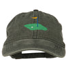 Golf Flag on the Green Embroidered Washed Cap