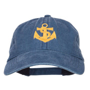 Anchor Logo Embroidered Washed Cap