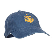 Anchor Logo Embroidered Washed Cap