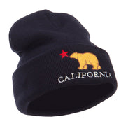 California Bear Embroidered Cuff Beanie