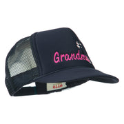 Number 1 Grandma Embroidered Youth Mesh Cap