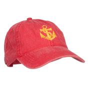 Anchor Logo Embroidered Washed Cap