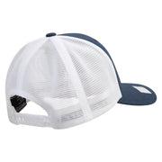 Licensed US Navy Seabee Retired Embroidered Flexfit 2 Tone Mesh Cap - Navy-White OSFM