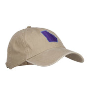 Georgia State Map Embroidered Washed Cap