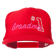 Number 1 Grandma Embroidered Youth Mesh Cap