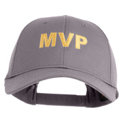 MVP Letters Embroidered 6 Panel Baseball Cap - Grey OSFM