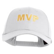 MVP Letters Embroidered 6 Panel Baseball Cap - White OSFM
