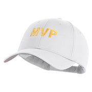 MVP Letters Embroidered 6 Panel Baseball Cap - White OSFM