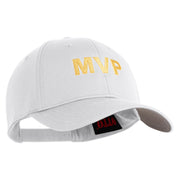 MVP Letters Embroidered 6 Panel Baseball Cap - White OSFM