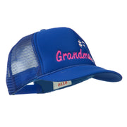 Number 1 Grandma Embroidered Youth Mesh Cap