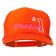 Number 1 Grandma Embroidered Youth Mesh Cap