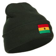 Ghana Flag Embroidered Long Beanie