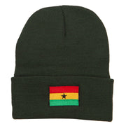 Ghana Flag Embroidered Long Beanie