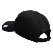 USMC Letter Embroidered 6 Panel Unstructured Cotton Twill Cap Made in USA - Black OSFM