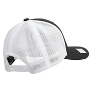 Licensed US Navy Retired Embroidered Flexfit 2 Tone Mesh Cap - Black-White OSFM