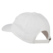 Number 1 Grandpa Outline Embroidered Washed Cotton Cap