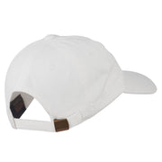 Number 1 Grandpa Outline Embroidered Washed Cotton Cap