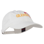 Number 1 Grandpa Outline Embroidered Washed Cotton Cap