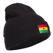 Ghana Flag Embroidered Long Beanie