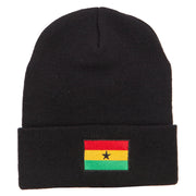 Ghana Flag Embroidered Long Beanie