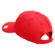 USMC Letter Embroidered 6 Panel Unstructured Cotton Twill Cap Made in USA - Red OSFM