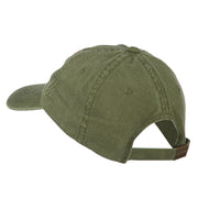 Number 1 Grandpa Outline Embroidered Washed Cotton Cap