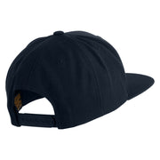 Stay Humble Hearts Embroidered Wool Blend Snapback Cap - Navy OSFM