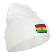 Ghana Flag Embroidered Long Beanie