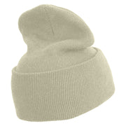 Made in USA Golden Palace Embroidered Stretch ECO Cotton Long Beanie - Milk OSFM