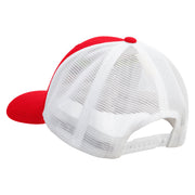 Licensed US Navy Retired Embroidered Flexfit 2 Tone Mesh Cap - Red-White OSFM