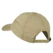 Number 1 Grandpa Outline Embroidered Washed Cotton Cap