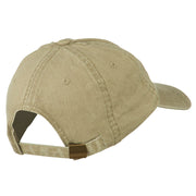 Number 1 Grandpa Outline Embroidered Washed Cotton Cap