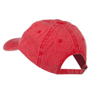 Number 1 Grandpa Outline Embroidered Washed Cotton Cap