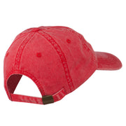 Number 1 Grandpa Outline Embroidered Washed Cotton Cap