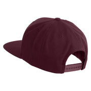 Stay Humble Hearts Embroidered Wool Blend Snapback Cap - Maroon OSFM