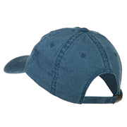 Number 1 Grandpa Outline Embroidered Washed Cotton Cap