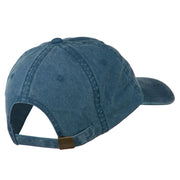 Number 1 Grandpa Outline Embroidered Washed Cotton Cap