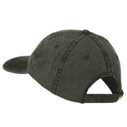 Number 1 Grandpa Outline Embroidered Washed Cotton Cap