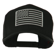 Grey American Flag Patched High Profile Cap