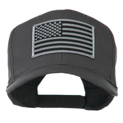 Grey American Flag Patched High Profile Cap