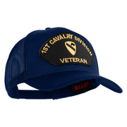 1st Cavalry Division Patched Solid Cotton Twill Mesh Prostyle Cap - Royal OSFM