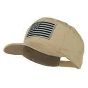 Grey American Flag Patched High Profile Cap