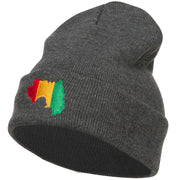 Guinea Flag Map Embroidered Long Beanie