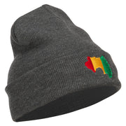 Guinea Flag Map Embroidered Long Beanie